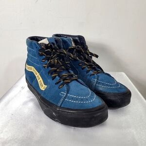 Vans X Parks Project Women’s Blue Suede Sk8-Hi Black Gum Sneaker Size 6.5